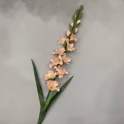 China Beautiful Colorful 9 Heads Artificial Flower Decoration Orchid Home Gladioli for sale