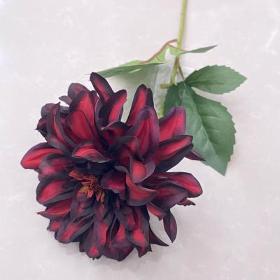 China Beautiful of artificial flower factory supply home party wedding decor colorful direct silk dahlia flower artificial flowers for sale