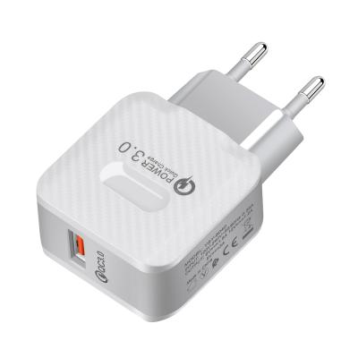 China Mobile Phone QC 3.0 Mobile Charger Travel Charger USB Mobile Phone Charger Quick Power Charging Adapter for sale