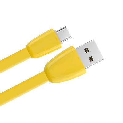 China Mobile Phone New Arrival Wholesale 1M 1.5A USB C Cable Strip Noodle Cobblestone Micro USB Charging Soft Cable for sale