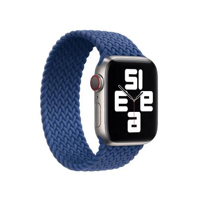 China UK dropshipping washable braided solo loop strap band for apple watch 44mm silicon strap in 2020 for sale