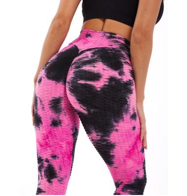 China Breathable BOTTOM fitness tie quick dry dye MOQ custom logo printing yoga pants for women leggings sports wear for sale