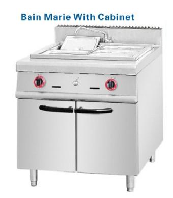 China Countertop-Gasfriteuse 304# S S Bain Marie mit Kabinetten zu verkaufen