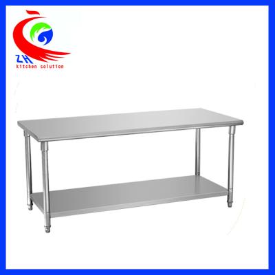 China Resturant stainless steel food preparation tables / stainless steel workbenches for sale