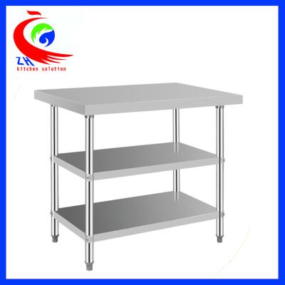 China 304  stainless steel commercial kitchen tables 3 layers durable for sale