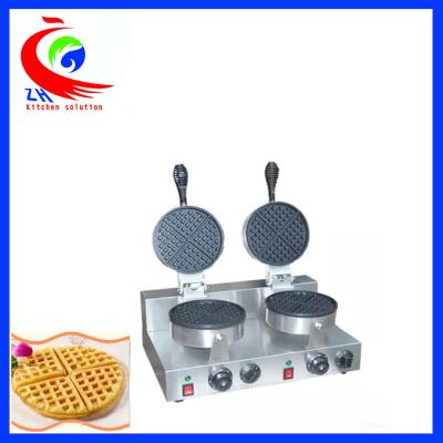 China Equipamento comercial do alimento do fabricante do waffle de Bélgica da placa dobro à venda