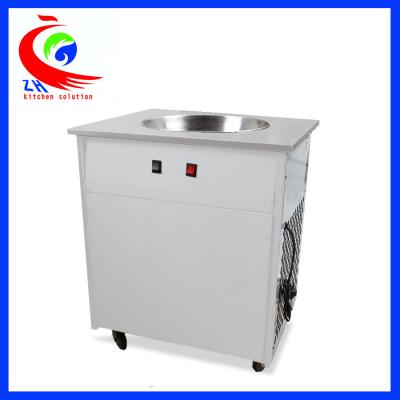 China Flat Pan Fried Ice Cream Roll Machine With single pan double pan for sale