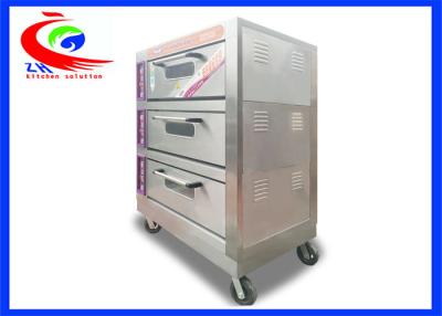 China Commercial Bakery Oven / Bread Oven Electric with 3 layers 6 pans for sale