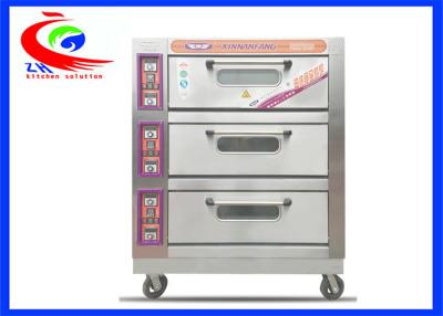 China Commercial Baking Equipment / Commercial pie baking machine 3 decks 9 trays electric pizza oven with wheel for sale