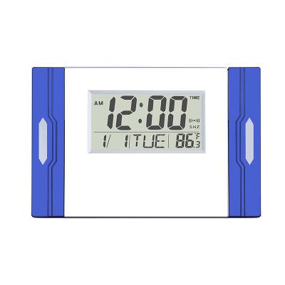 China India Arabic Numerals Wall Clock Christian Plastic Blue Living Room Family Calendars KH-CL102 Malaysia for sale