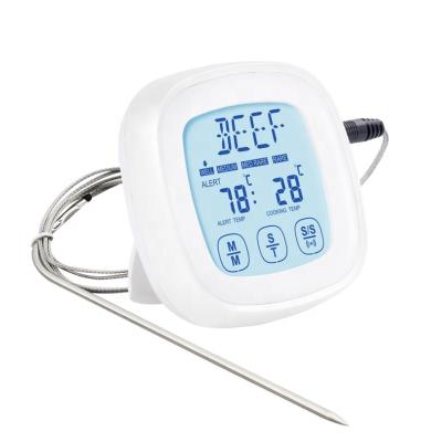 China KH-TH002 Mini Touch Screen LCD Digital Display Food Timer Touch Screen Thermometer for Oven Grill Kitchen BBQ for sale