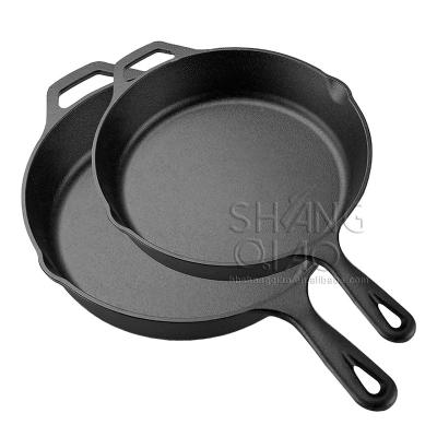 China Sustainable Cast Iron Pan Skillet Pan Frying Pre-Seasoned Homeware Iron Skillet for sale