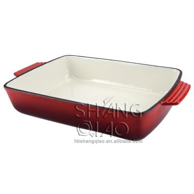 China Cast Iron Viable Durable Design Dish Household Dish Creative Roasting Baking Pan for sale