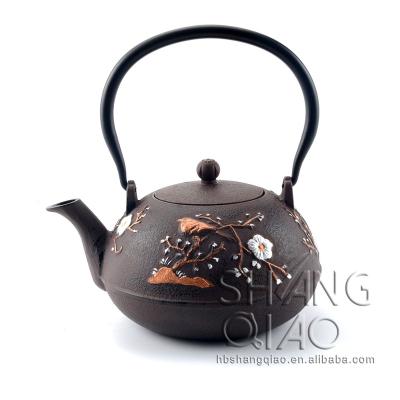 China Japanese Style Traditional Tea Kettle with Removable Internal Stainless Steel Enamel Cast Iron Teapot Infuser for sale