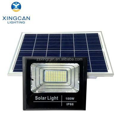 China High Quality Aluminum Garden Yard Solar Shell Lamp 200w 300w IP65 Led Outdoor Solar Flood Lights for sale