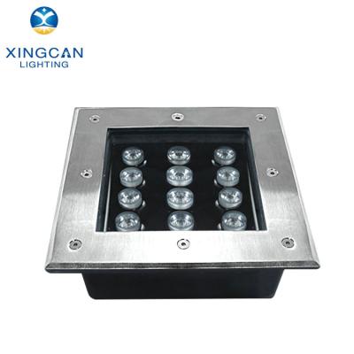 China IP67 garden recessed led step wall waterproof 4w 6w 9w 12w 18w 24w 36w rgb square led underground light inground lamp for sale