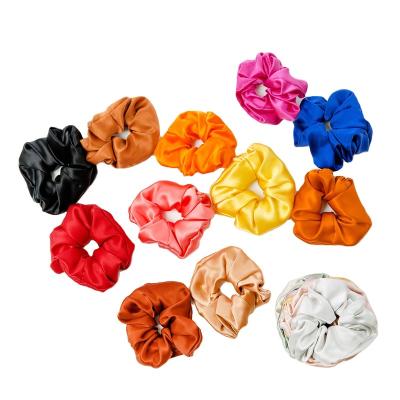 China hair decoration & Care 100% pure silk hair scrunchies Lannaqing elastic hair scrunchies for women 100% mulberry silk hair scrunchies for sale