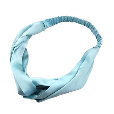 China Hot Selling Hair Care Hair Accessories 100% Pure Silk Headband Women Plain Satin Headbands for sale