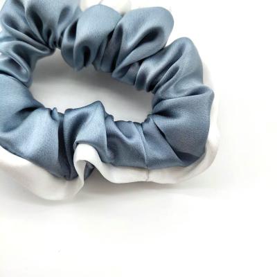 China Hair Stretchy Strings Hair Decoration Satin Silk Hair Bands 100% Pure Silk Scrunchies For Young Lady for sale