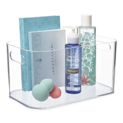 China Desktop Portable Clear Open Compartment Plastic Organizer for sale