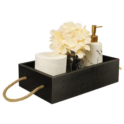 China Office Bathroom Deco Wooden Toilet Paper Holder for sale