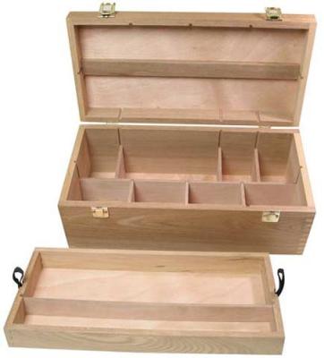 China Europe 8 Separated Removable Storage Dividers Natural Unfinished Wood Storage Box for sale