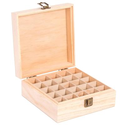 China Handmade Unfinished Wooden Therapy Storage Box Plant Essential Oil Wooden Box for sale