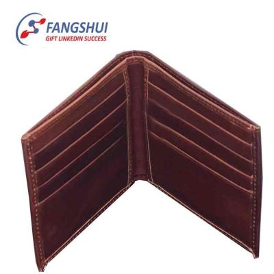 China Custom Mini RFID Blocking Card Money Leather Slim Men's Bifold Wallets for sale