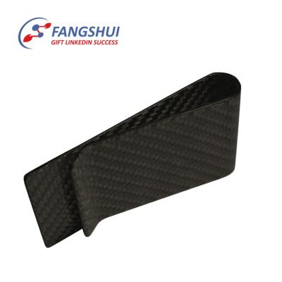 China Hot Sale Retail Rfid Blocking Empty Metal Money Clip, Durable Security Travel Carbon Fiber Money Clip Wallet for sale