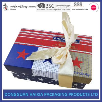 China Recyclable Paper Materials Rigid Paper Box Matt Lamination With Ribbons for sale