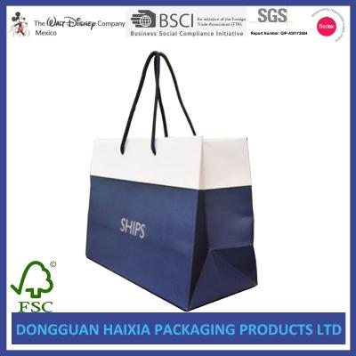 China Recyclable Materials Kraft Paper Shopping Bags 4 Color Offset Printing for sale