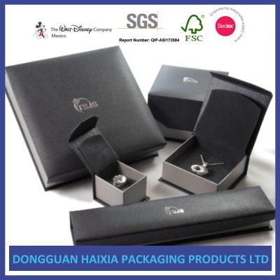 China Dark Cardboard Custom Printed Packaging Boxes Recyclable Jewelry Paper Box Set for sale