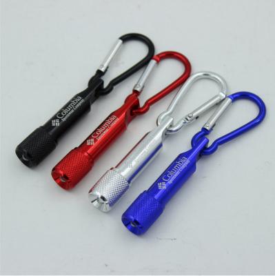 China Industrial LED Torch Carabiner Flashlight Chain Head Carabiner With Led Light for sale