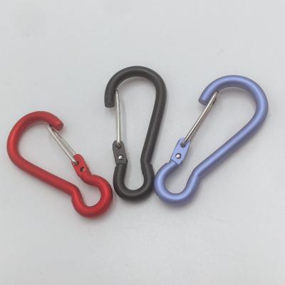 China Wholesale Matte Retail Industry Mini Small 20mm Black Head Chain Clip Carabiner for sale