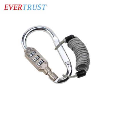 China Promotion Digital Carabiner Adjustable Metal Combination Lock Carabiner for sale