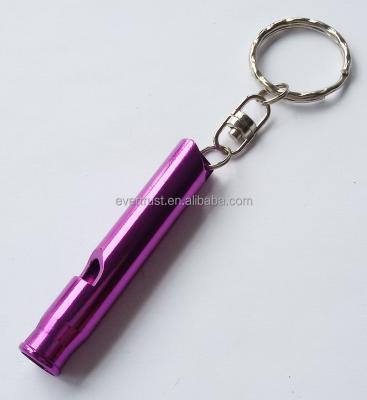 China Sustainable Promotional Bulk Custom Aluminum Dog Whistle With Key Chain for sale