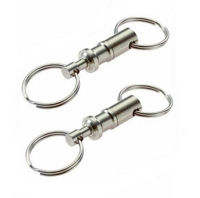 China Promotion Gift Custom Metal Tear Off Snap Pull-Apart Key Ring Key Chain for sale