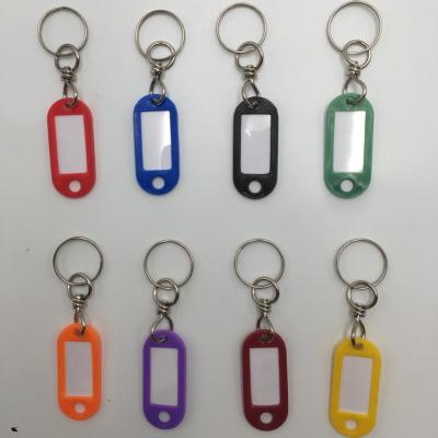 China Promotional Number Tag Name Tag Promotion Gift PVC Paper Plastic Orange Holder Key Chain Key Tag for sale