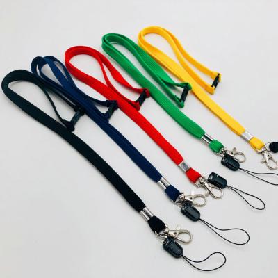 China Promotion Gift ID Card Badge Holder Custom Woven Lanyard Key Chain Cable for sale