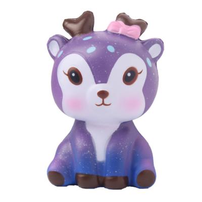 China Children Play Squishy Toy Squishy Toy Deer Deer Hot Selling Slow Rising Cute Cute Animal Starry Large Toy for sale