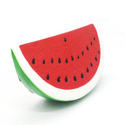 China Hot selling PU children's toys simulation fruit squishies jumpo soft watermelon slow rising squishy toys for sale