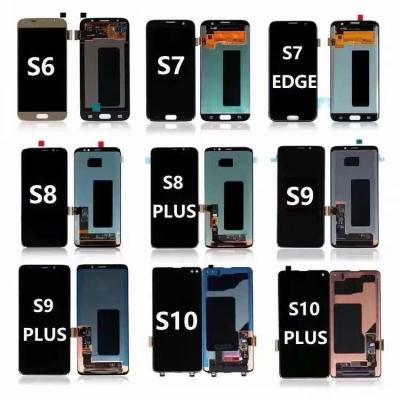 China led display lcd touch screen for samsung s8 plus mobile phone lcd display for s8 edge s9 s20 s21 s22 s6 plus lcd for sale