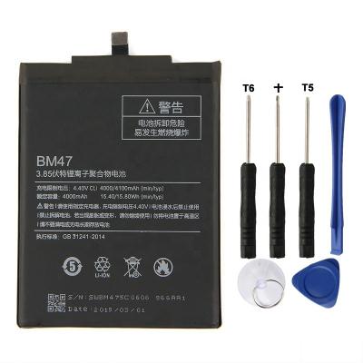 China BM47 Mobile Phone Battery For Redrice 3 pro 4000mAh BM47 Original Xiao MI Redmi 3 3S 3X Redmi 4X Redmi3 Battery + Tool for sale