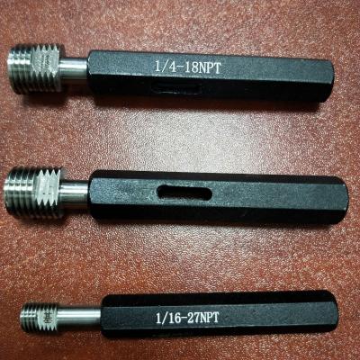 China Mearsuring Inside Holo Size NPT Thread Plug Gauge 1/4