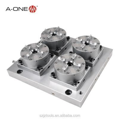 China A-ONE Mini Metal Stainless Steel CNC Milling Machine Precision Lathe Pneumatic 4 Jaw Chuck-Quatro for sale