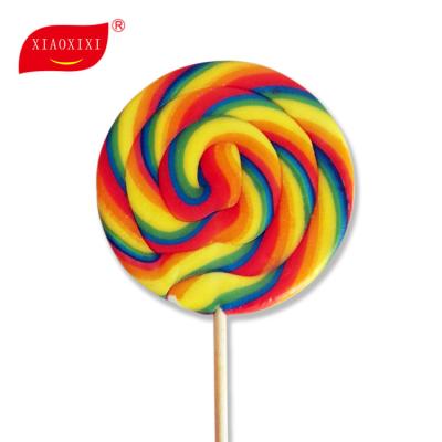 China Natural Sweet Strawberry Flavor Rainbow Lollipop OEM Candy On Factory Price for sale