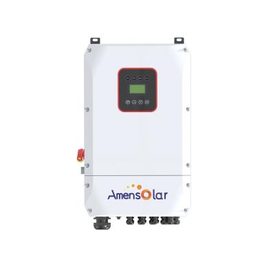 China Amensolar 208VAC 2/3 Phase 5KVA 6KVA 8KVA 10KVA 12KVA Hybrid On/Off Grid MPPT Solar Inverter 530x660x200mm for sale