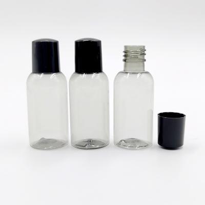 China Personal Skincare Packaging Oval Shape 35ml PET Plastic Bottle Hand Sanitizer Gel Bottle With Flip Cap for sale