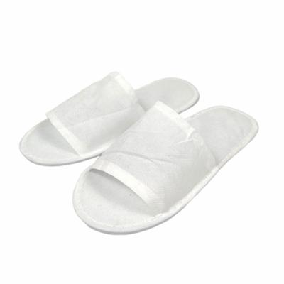 China Exquisite Wholesale Custom Logo Disposable Disposable Open Toe Hotel Hotel Shower Spa Slippers Disposable Slippers for sale