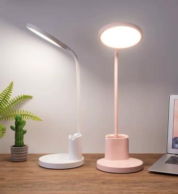 China Farm Multifunctional 3 in 1 Table Touch Control USB Lamp Charging Pen Holder and Mobile Stand Desk Lamp for sale